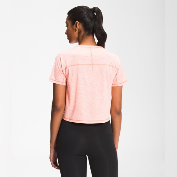 THE NORTH FACE EA Dawndream Relaxed Short Sleeve in Emberglow Orange Heather - Picture 2 of 8
